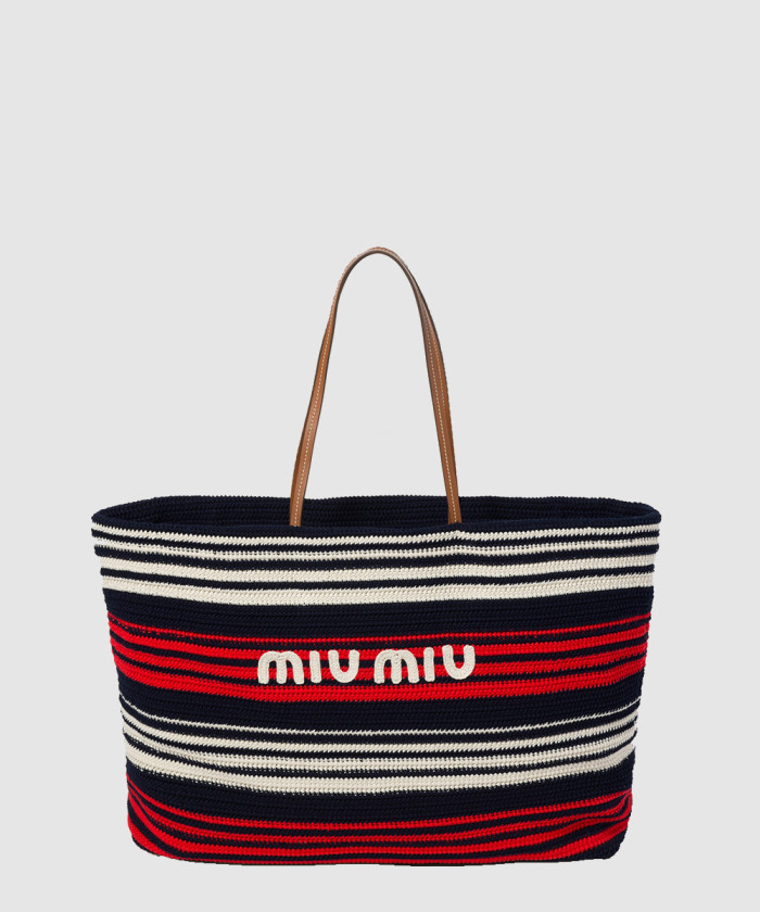 라피아 앤 코튼 토트백 5BG228 【매장-220만원대】