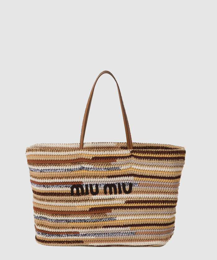 라피아 앤 코튼 토트백 5BG228 【매장-220만원대】