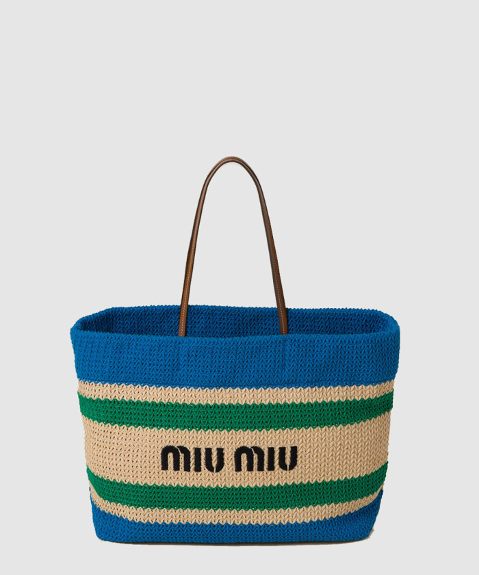 라피아 앤 코튼 토트백 5BG228 【매장-220만원대】