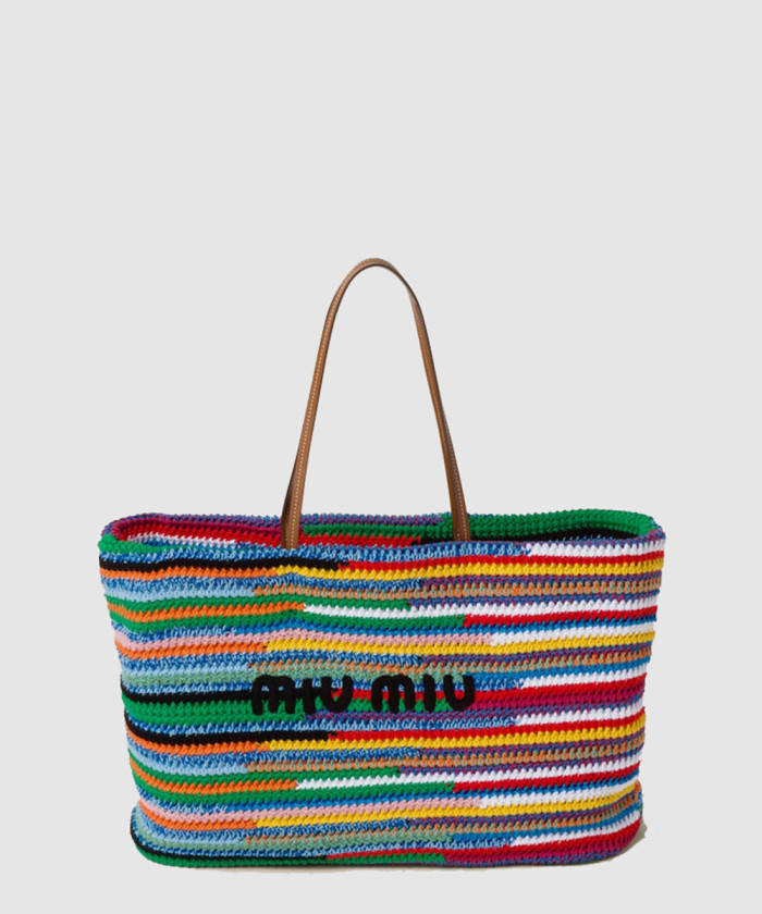 라피아 앤 코튼 토트백 5BG228 【매장-220만원대】