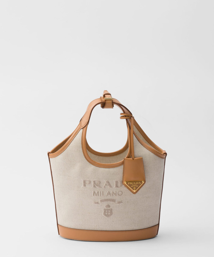 리넨 혼방 및 가죽 미니 버클 1BE074 【매장-290만원대】