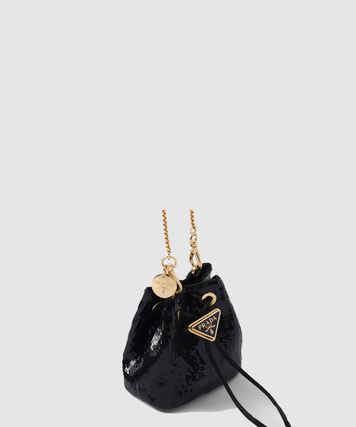 시퀸 새틴 미니 파우치 1NR016 【매장-190만원대】