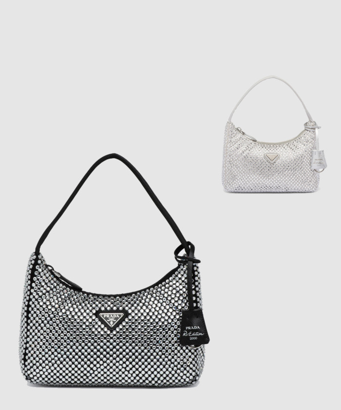 크리스탈 새틴 호보백 1NE515 【매장-190만원대】