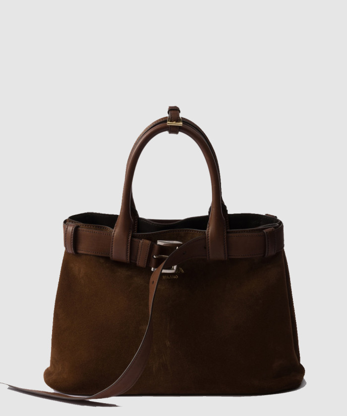 버클 미디엄 스웨이드 핸드백 1BA434 【매장-650만원대】