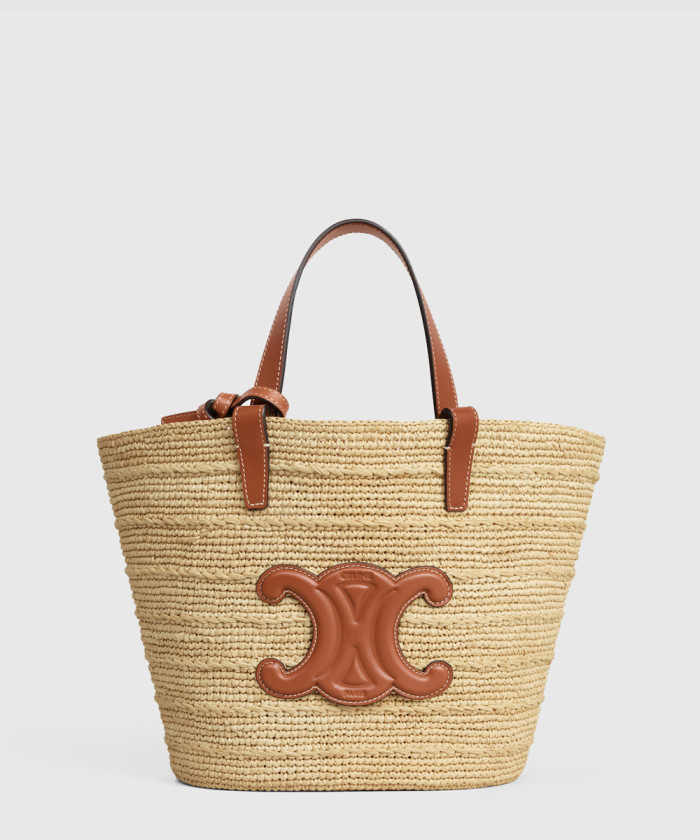 식물 소재와 소가죽 소프트 클래식 바구니 115802 【매장-270만원대】