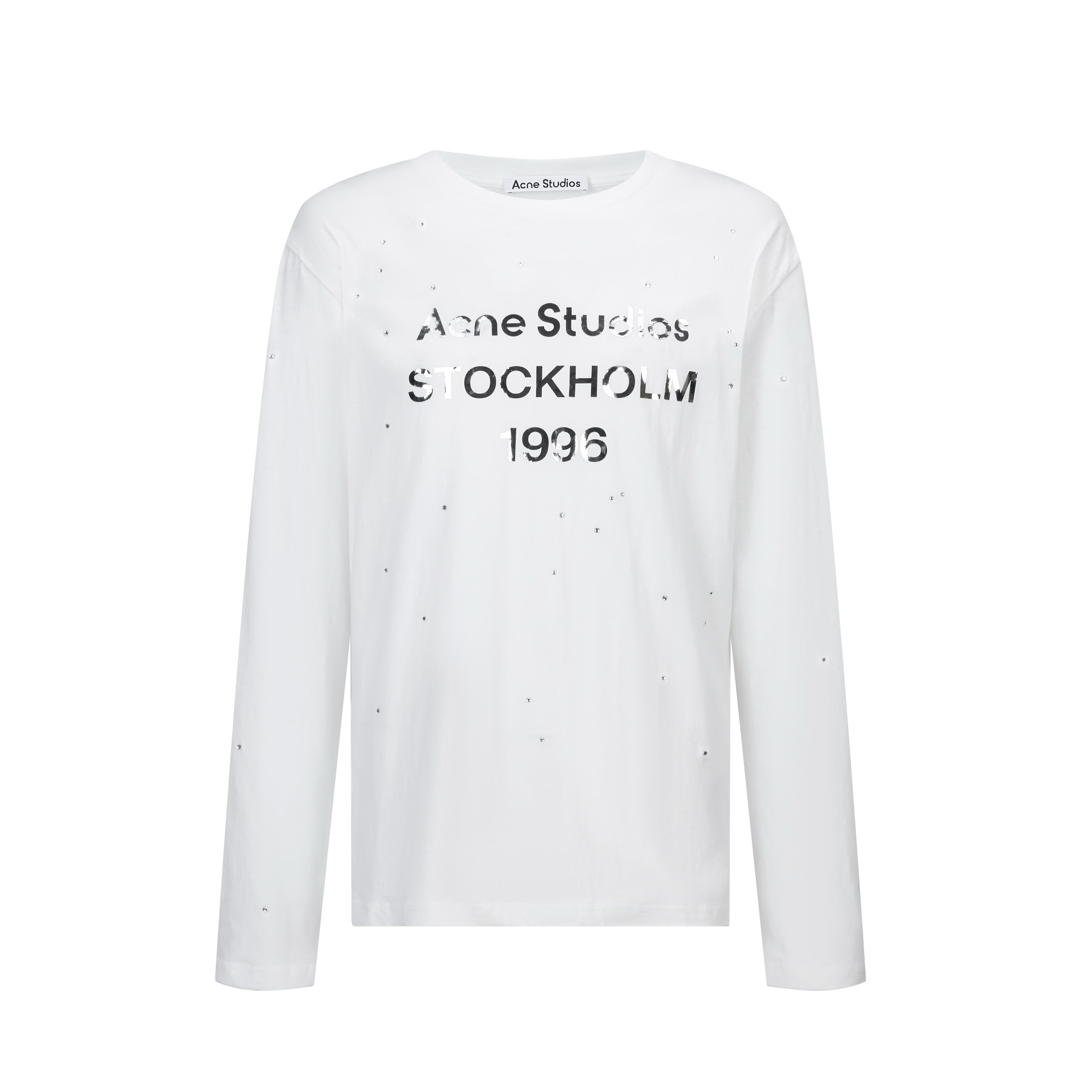 아크네 미러 리플렉티브 스톤 롱슬리브 티셔츠 (남녀공용)