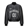 발렌시아가 01 시리즈 가죽 베이스볼 재킷 (남녀공용)