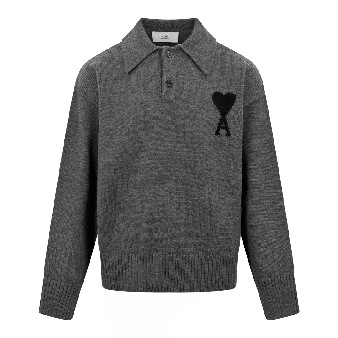 아미 모직 폴로 니트 (남녀공용)