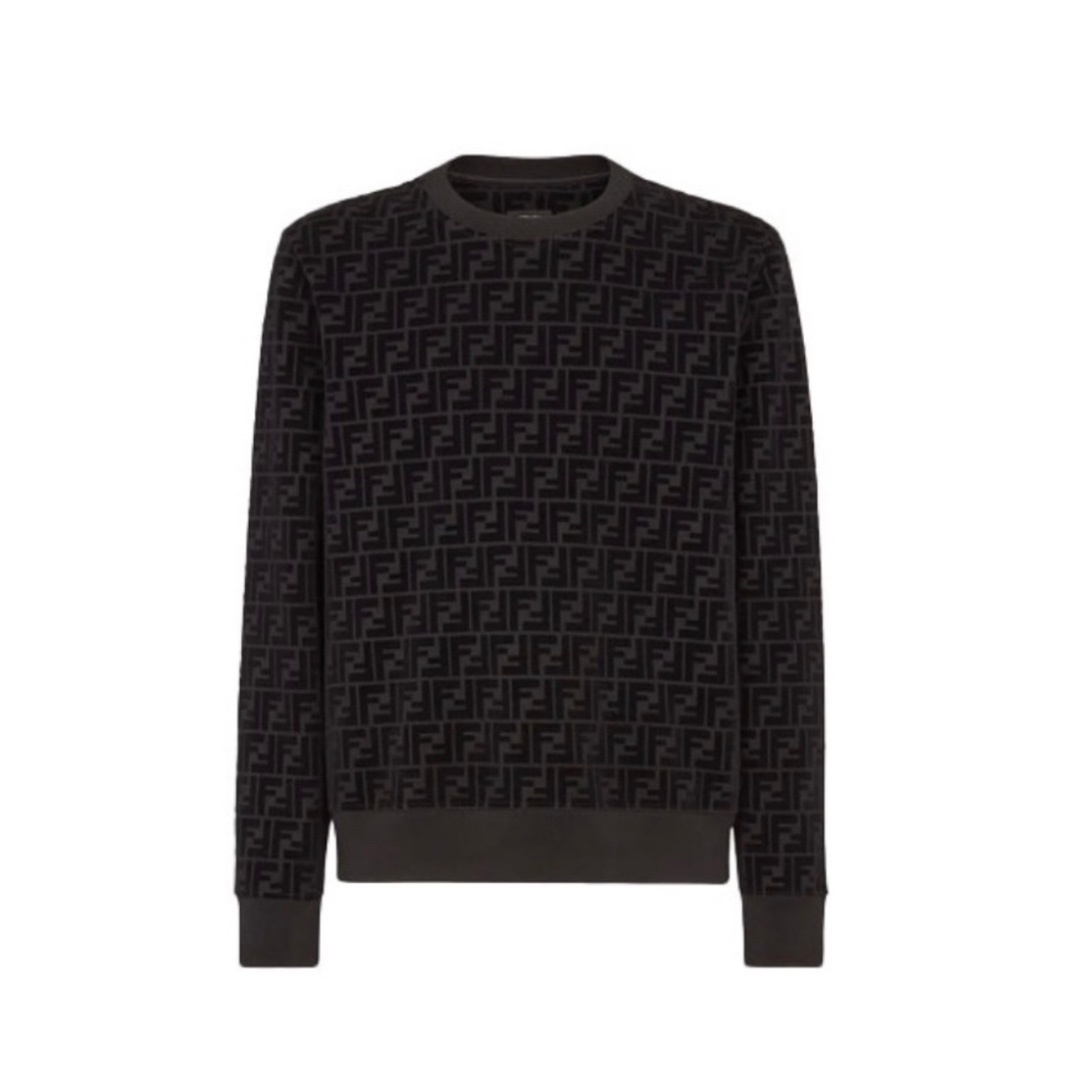 펜디 빈티지 로고 벨벳 니트