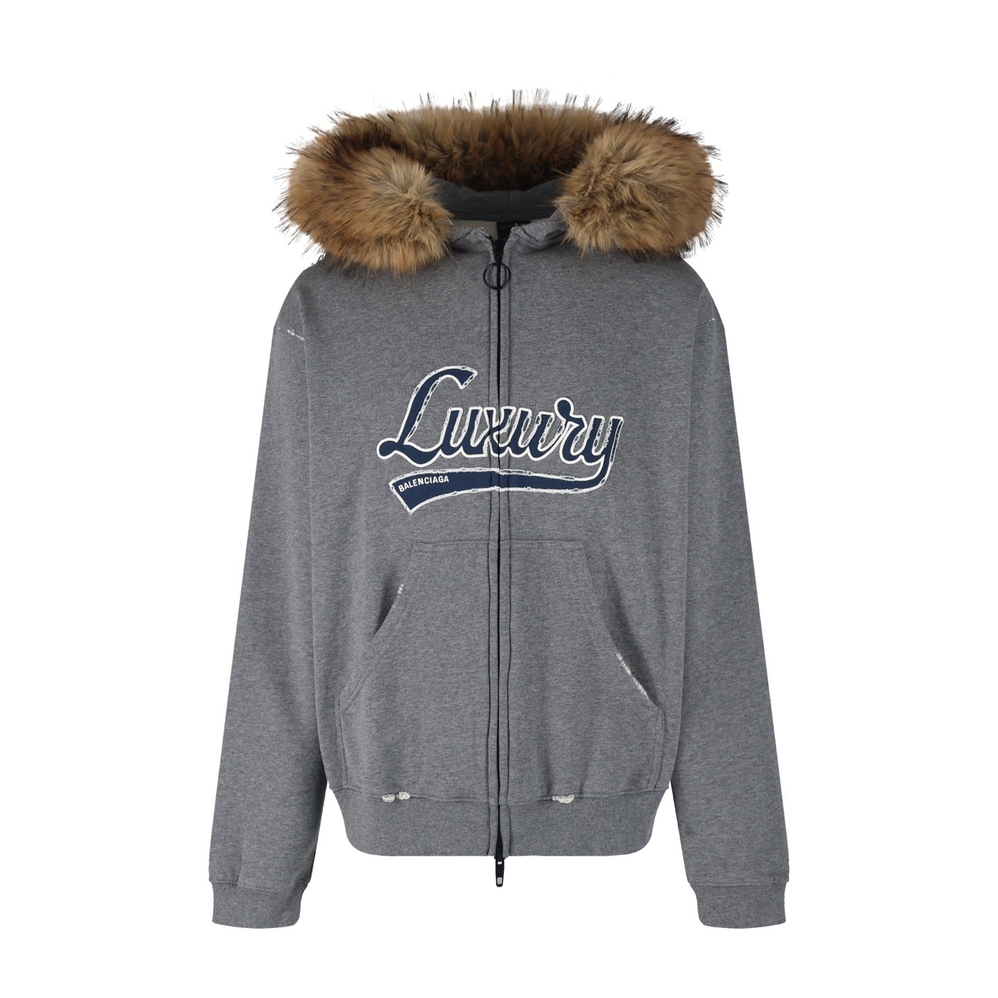 발렌시아가 퍼 칼라 후드티 (남녀공용)