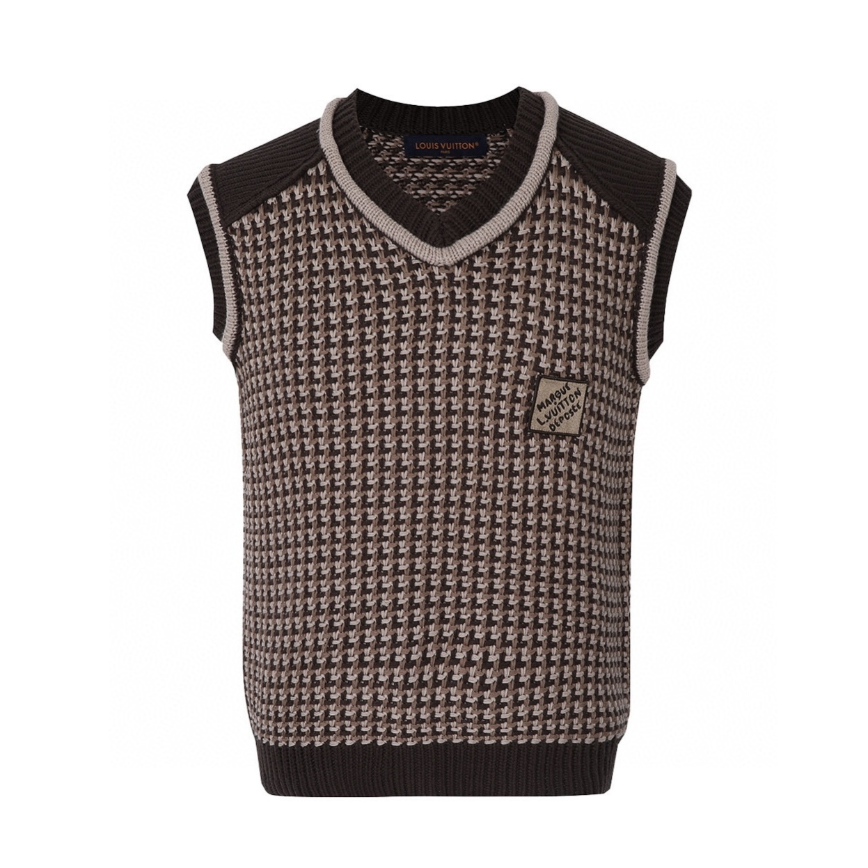 루이비통 미니 로고 자카드 코튼 조끼