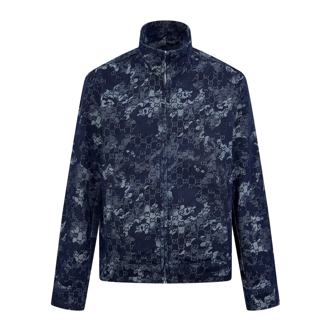 구찌 올오버 자카드 데님 재킷