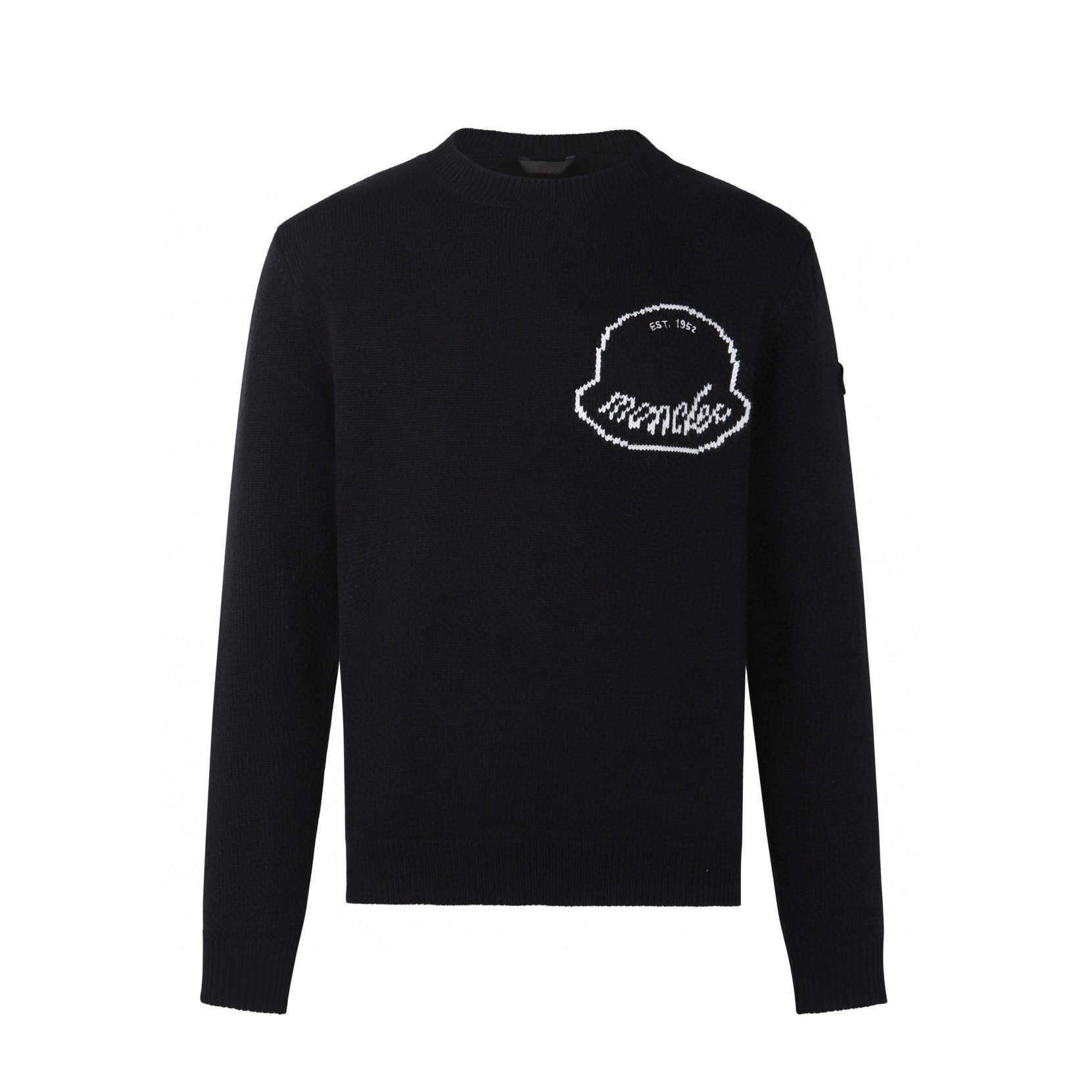 몽클레어 로고 자수 니트