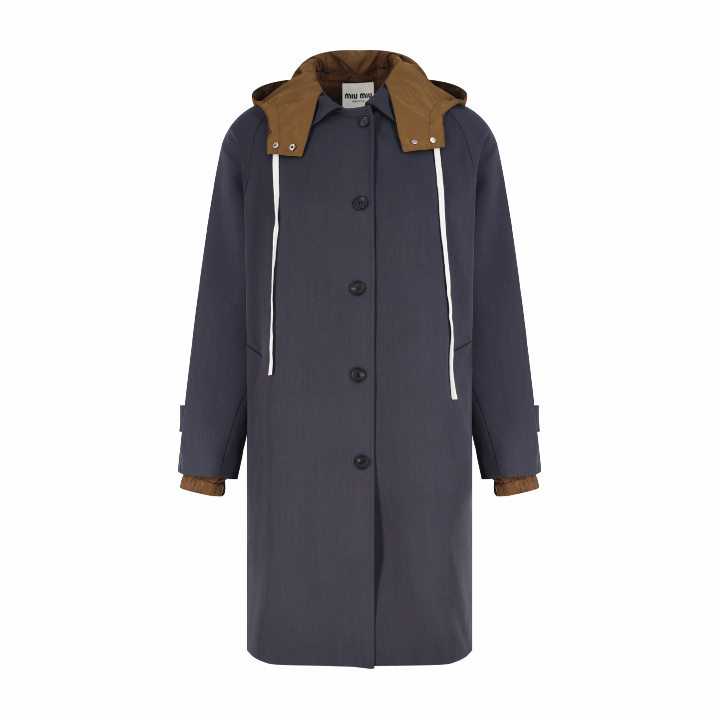 미우미우 기장 옐로우 후드 트렌치코트 (남녀공용)