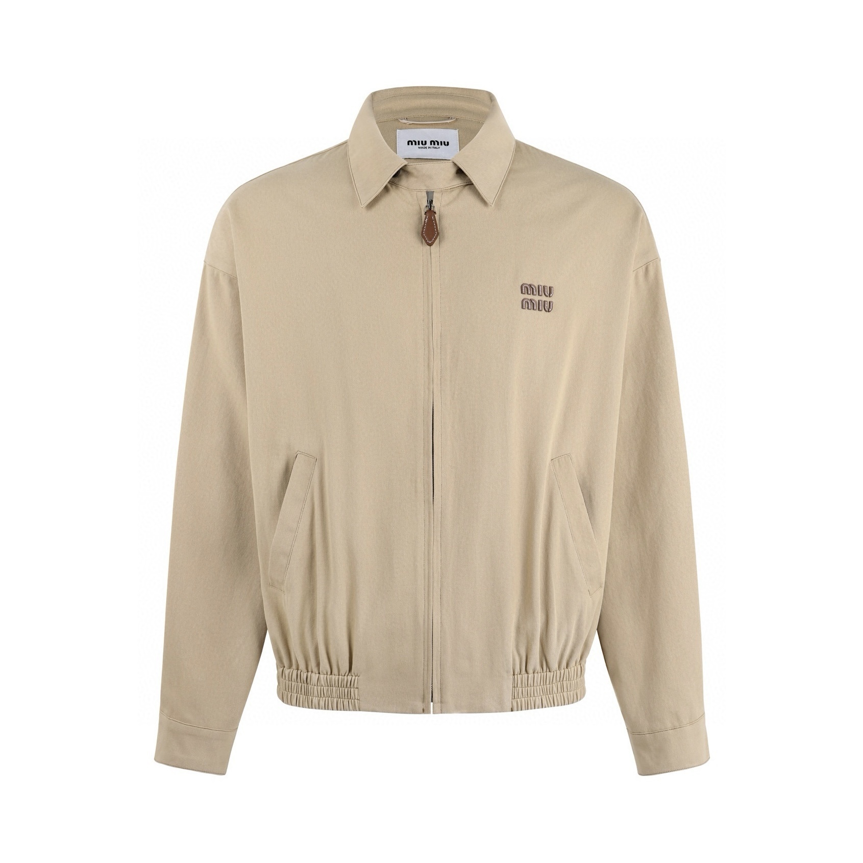 미우미우 단색 카라 로고 재킷 (남녀공용)