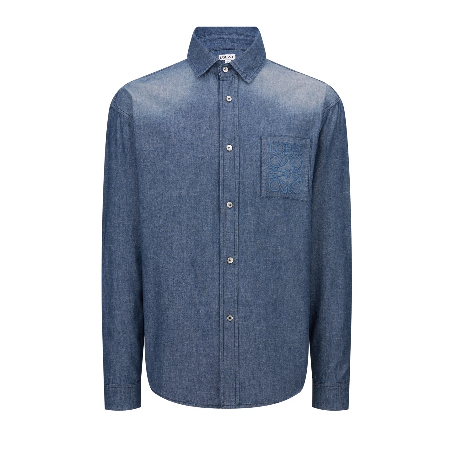 ★로에베 워시드 자수 포켓 셔츠