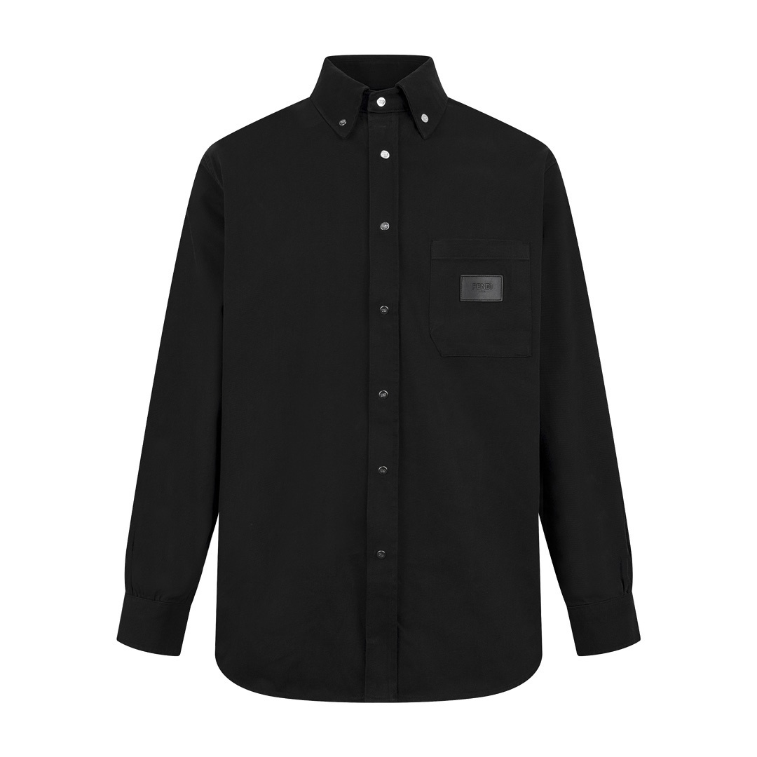 펜디 가죽 패치 셔츠