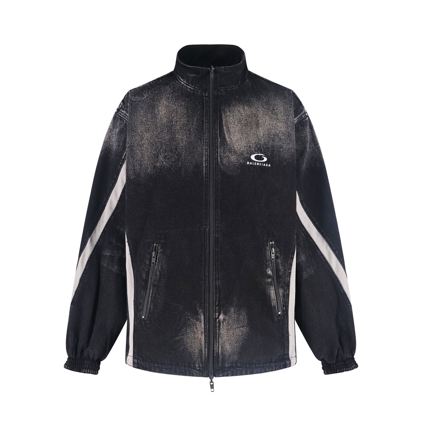 발렌시아가 양면 패치워크 데님 셸 재킷