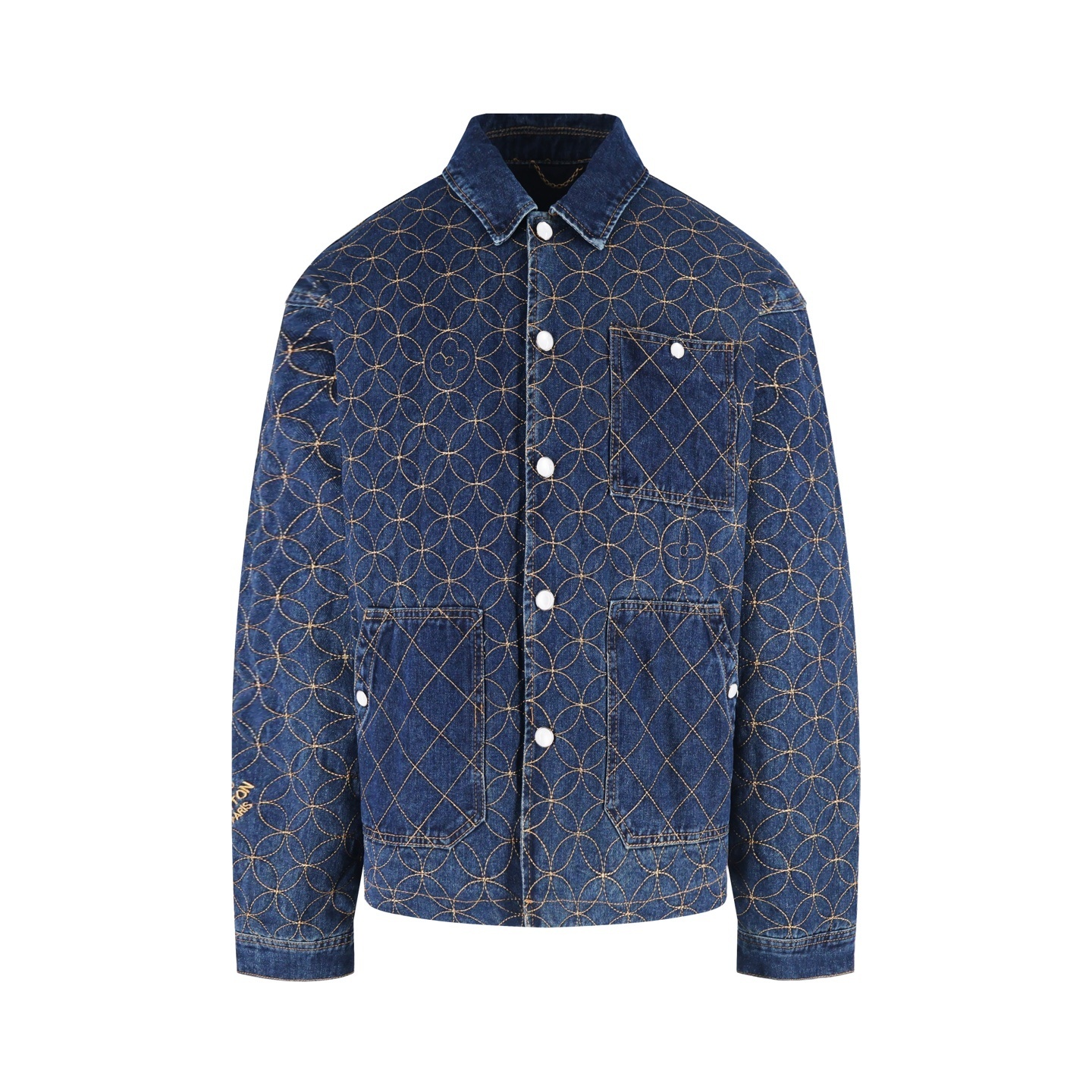 루이비통 × 니고 부츠 스티치 데님 패딩 재킷