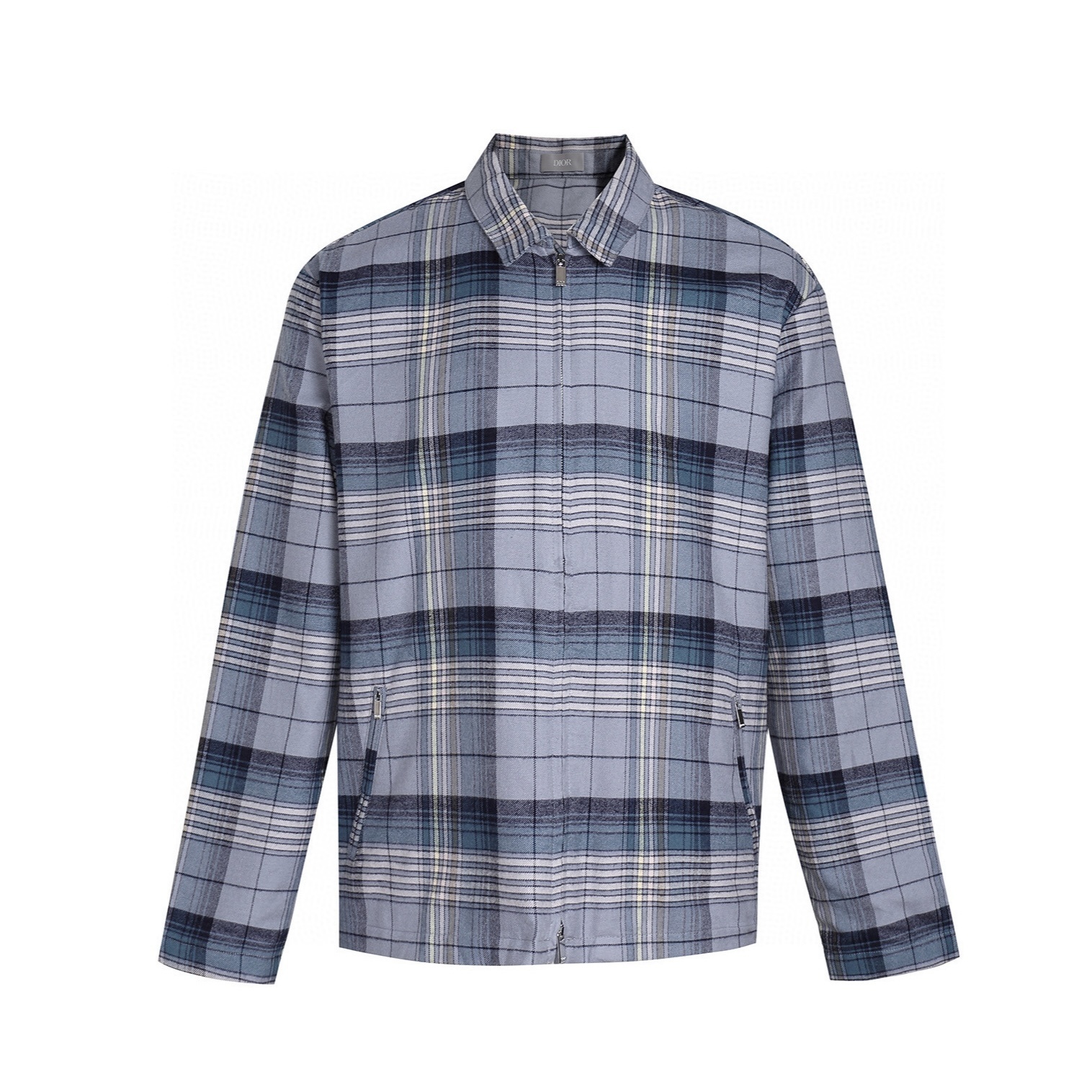 ★디올 긴팔 체크 지퍼 셔츠 재킷