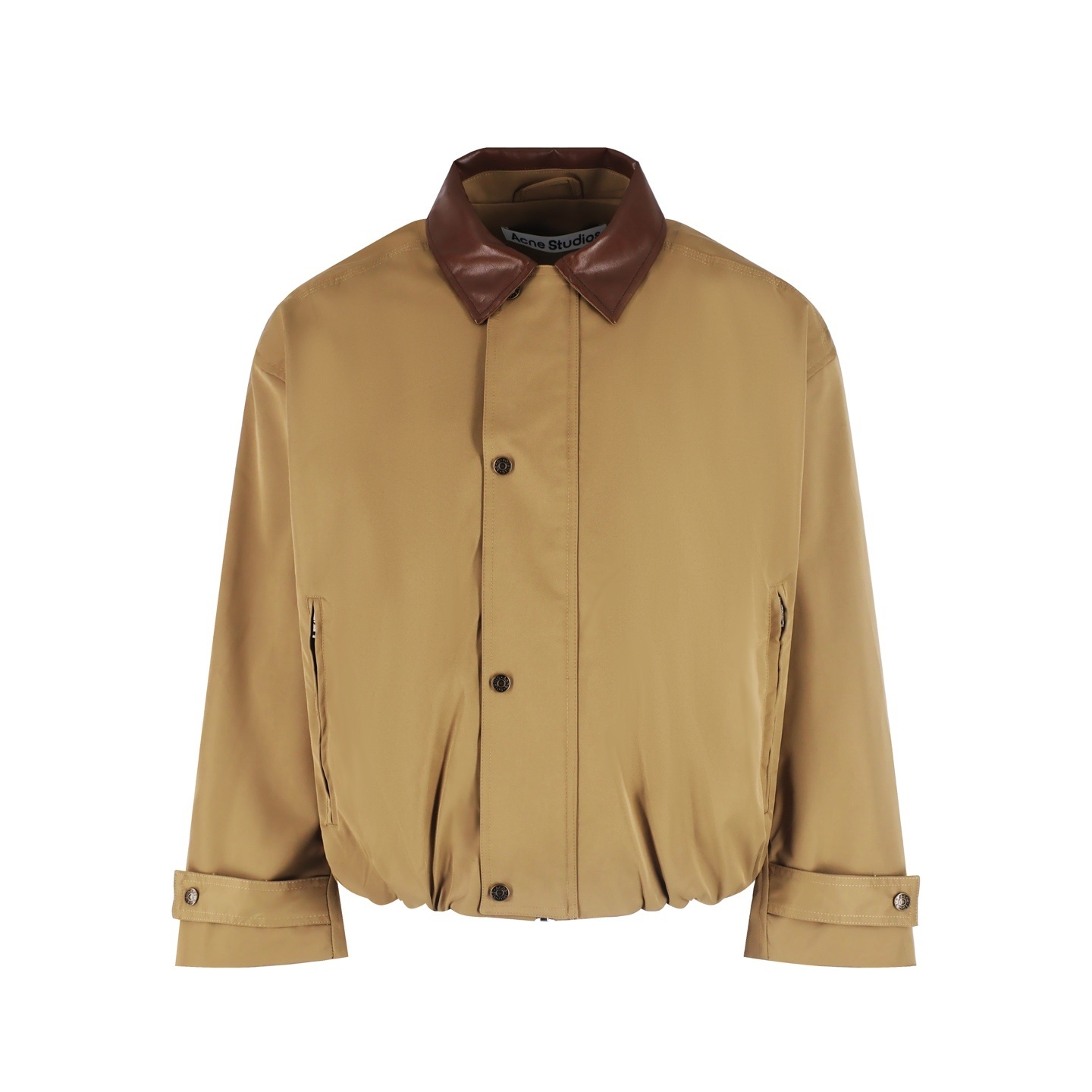 ★아크네 가죽 칼라 지퍼 재킷