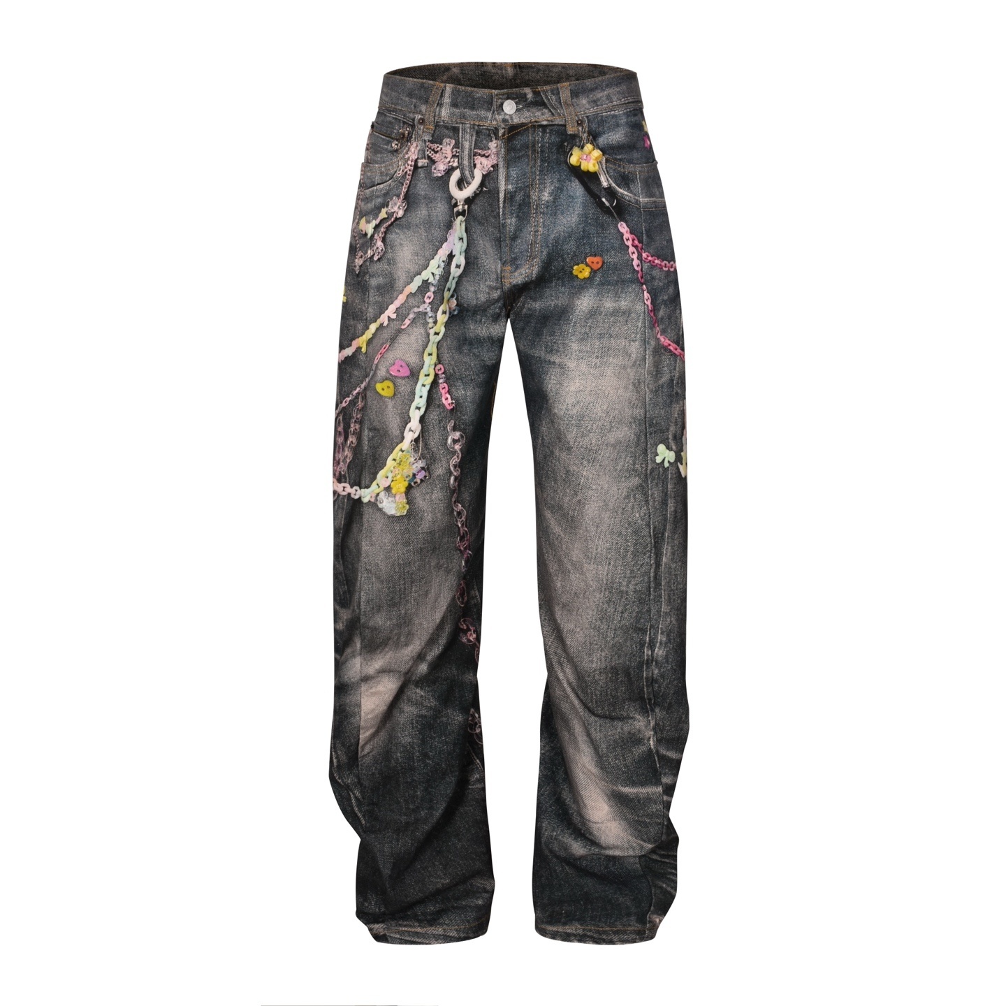 ★아크네 캔디 체인 3D 프린트 팬츠