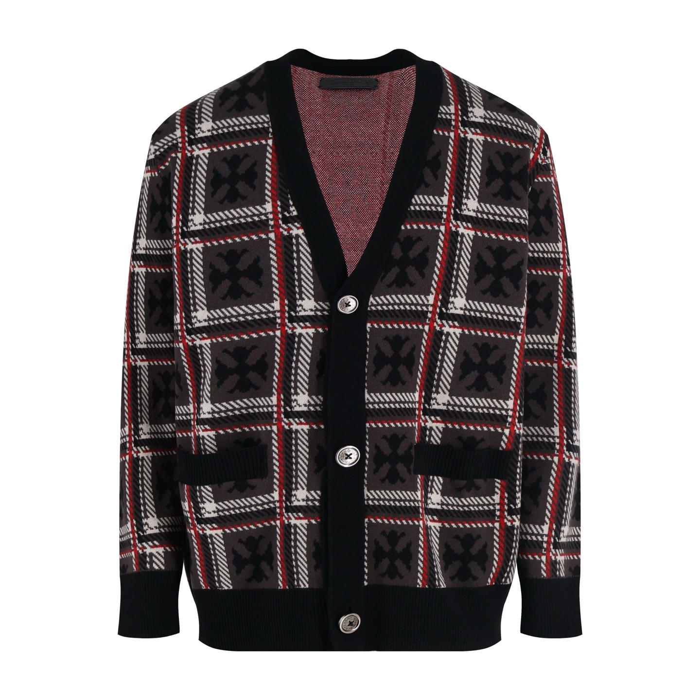 ★크롬하츠 캐시미어 체크 가디건