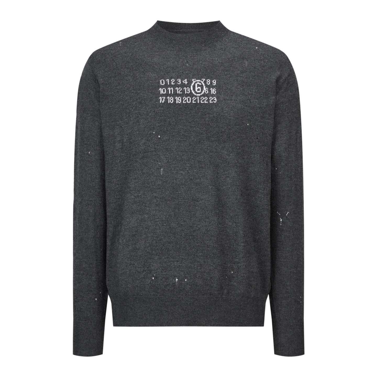 ★마르지엘라 MM6 디스트로이드 자카드 니트