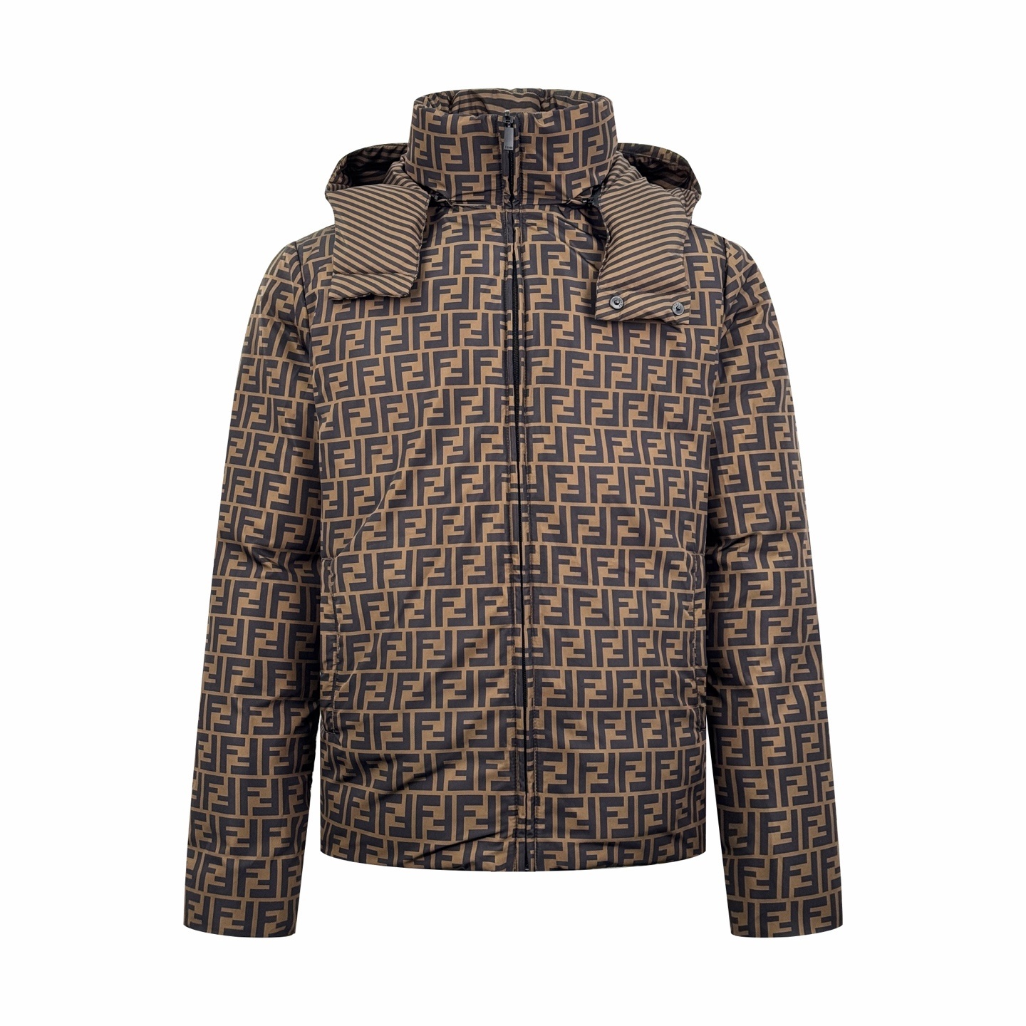 ★펜디 양면 모노그램 후드 패딩