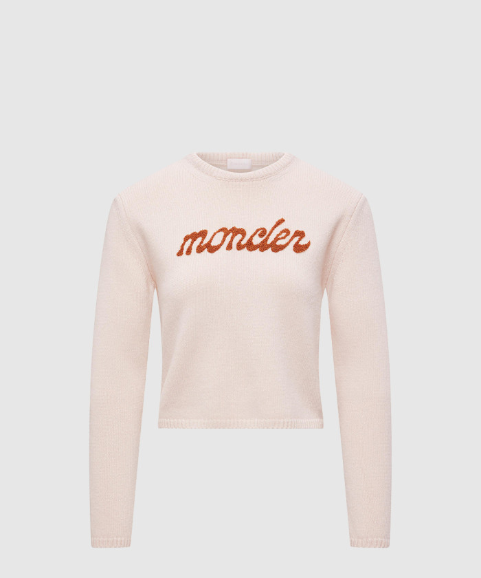 몽클레어 자수 로고 울 & 캐시미어 스웨터