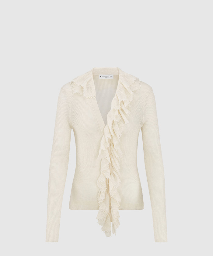 디올 가디건 & 탈착식 루싱 칼라 554G1