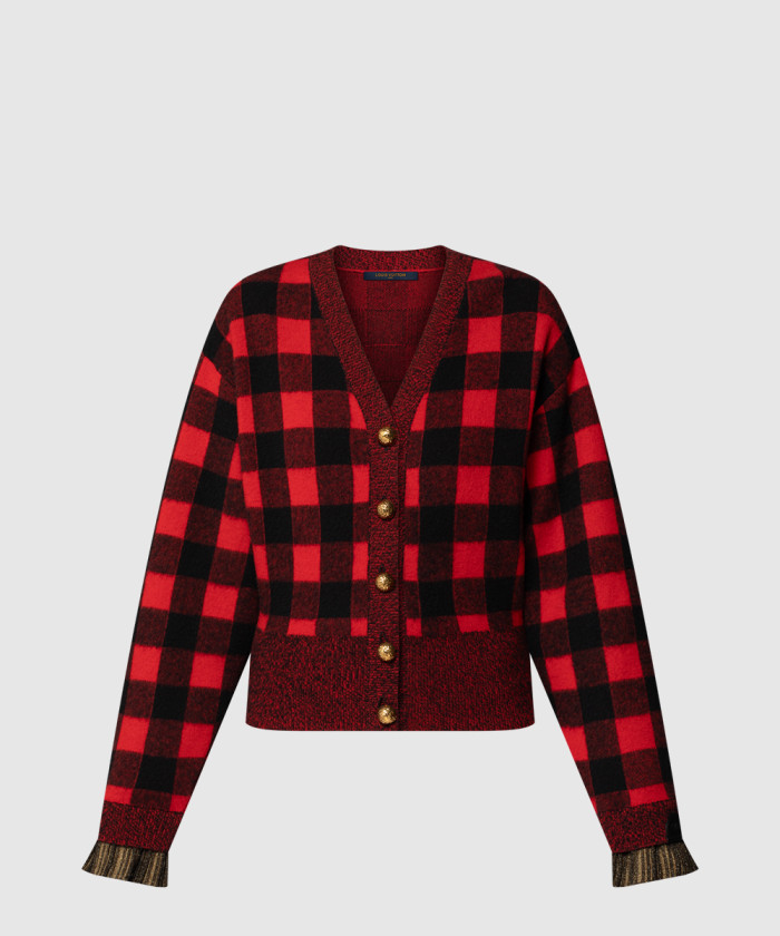 루이비통 그래픽 체크 니트 가디건 1AIRDN