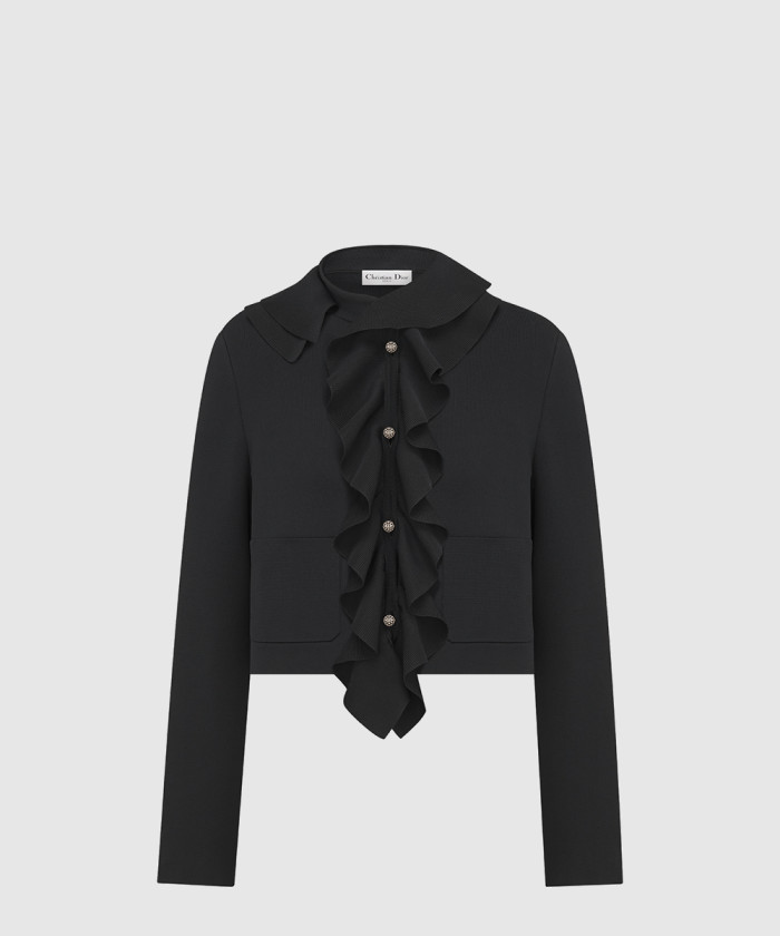 디올 크롭 재킷 & 탈착식 루싱 칼라 554V0