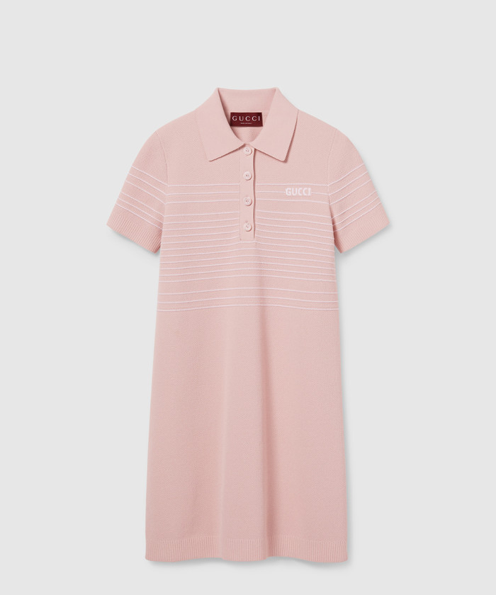 구찌 Intarsha 패브릭 폴로 드레스 818744
