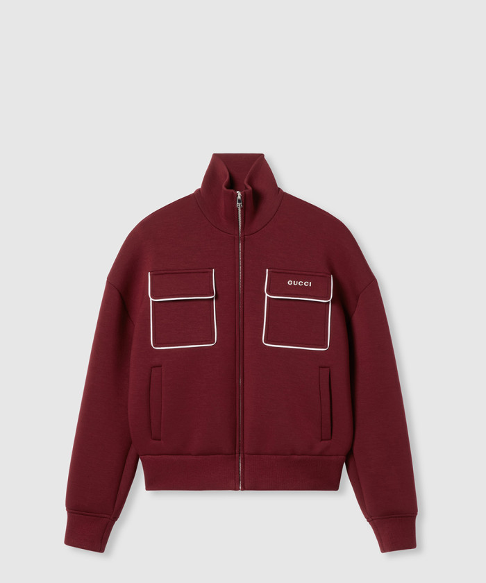 구찌 브랜드 니트 집업 스웨트셔츠 837985