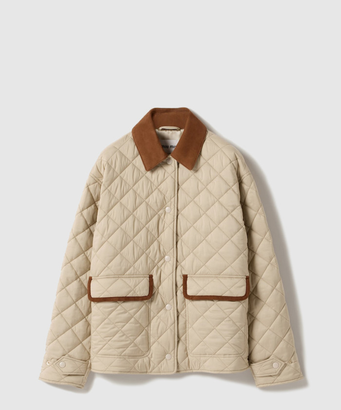 미우미우 퀼팅 테크니컬 퐁제 블루종 ML1311