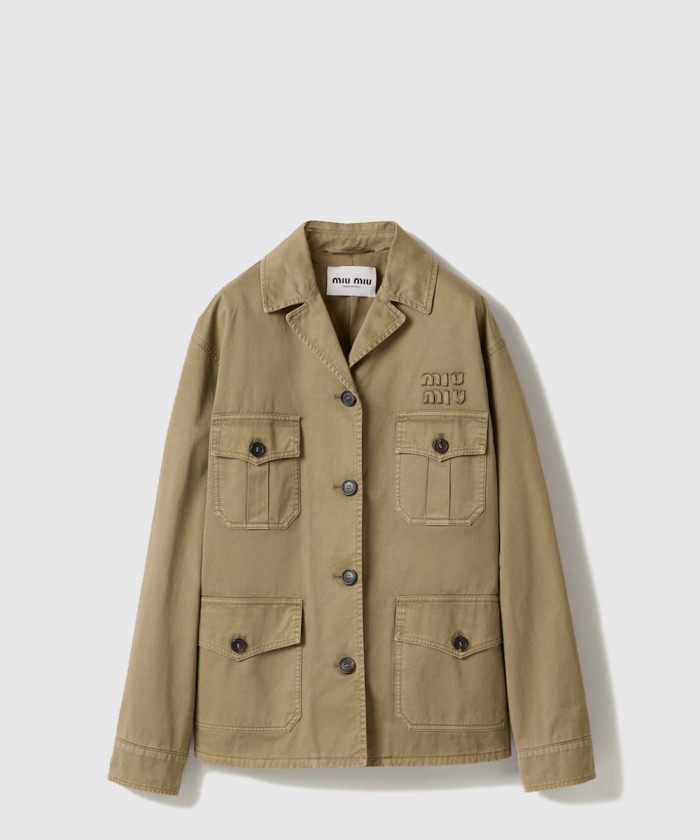 미우미우 후염 코튼 새틴 재킷 MH1977