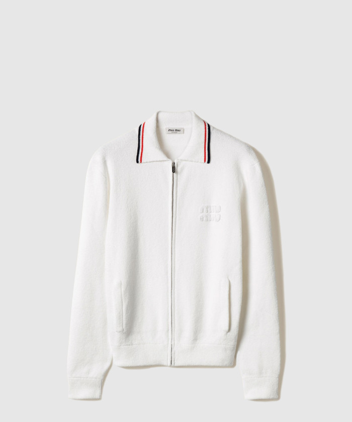 미우미우 코튼 지퍼 가디건 MMF972