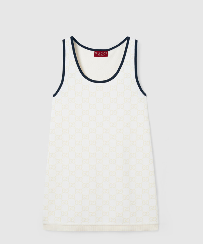 구찌 GG 파인 코튼 자카드 드레스 836302