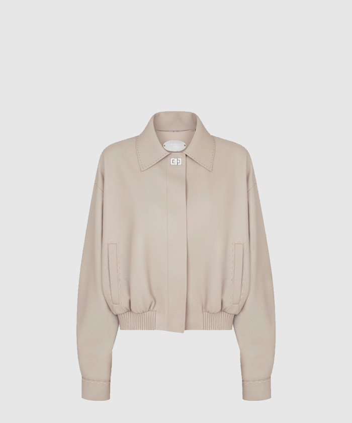 펜디 도브 가죽 보머 재킷 FPJ875