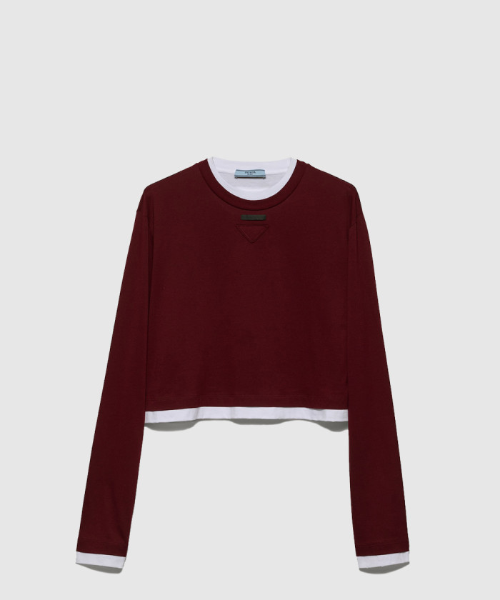 프라다 롱 슬리브 저지 티셔츠 34668