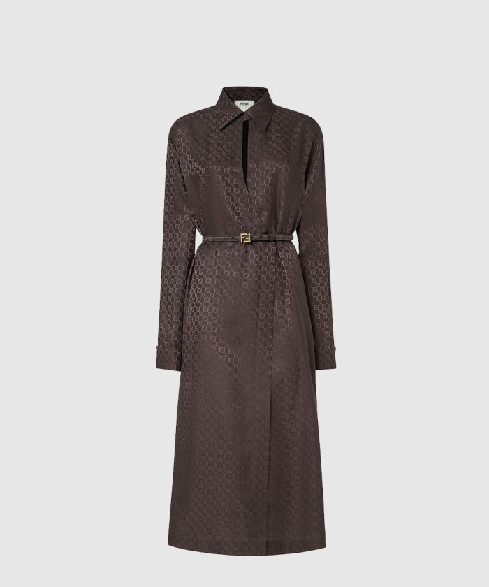 펜디 FF 자카드 실크 드레스 FDD443