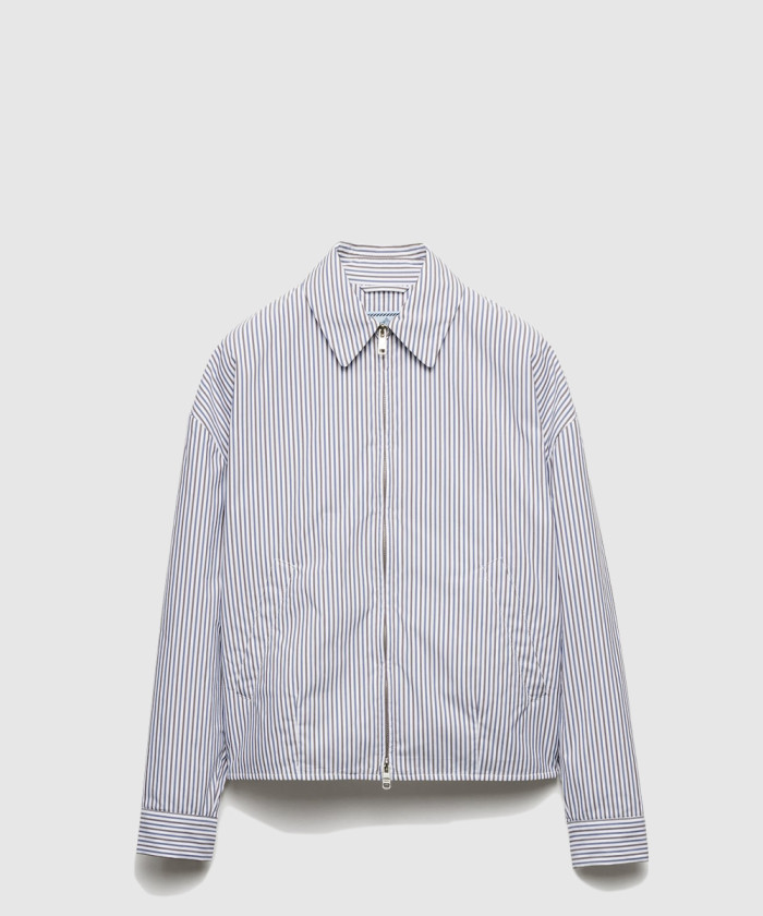 프라다 스트라이프 포플린 블루존 재킷 29X246