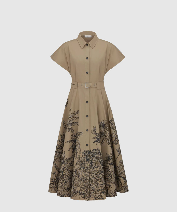 디올 Dioriviera 벨트 미디 셔츠 드레스 547D4
