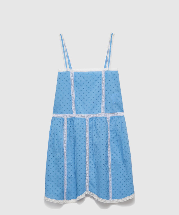 프라다 아일렛 레이스 미니 드레스 P3P94