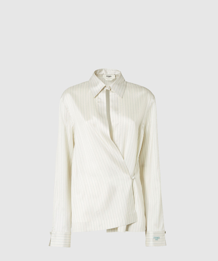 펜디 스트라이프 실크 셔츠 FS8287