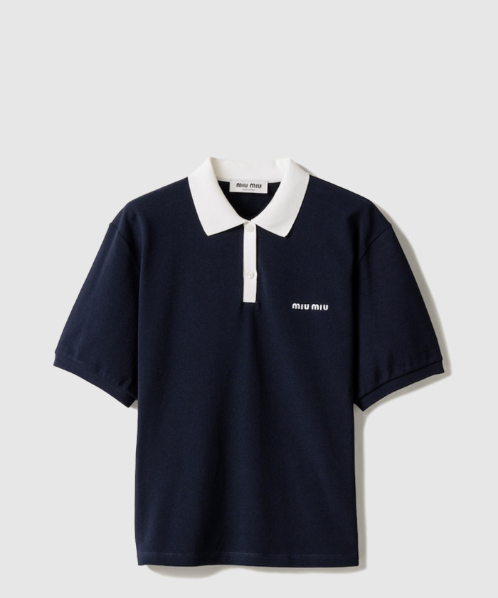 미우미우 코튼 피케 폴로 셔츠 MJN559