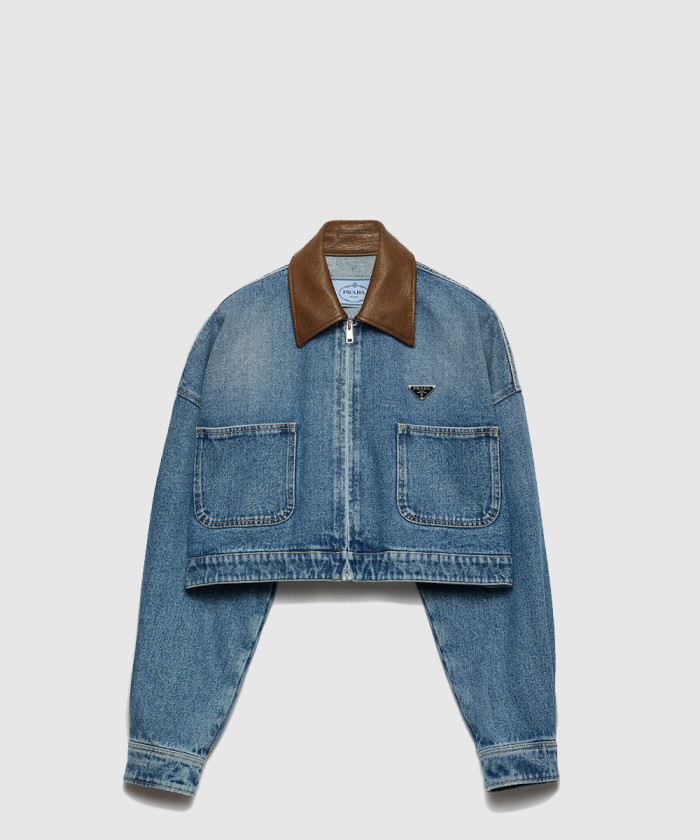 프라다 크롭 데님 재킷 GFB327