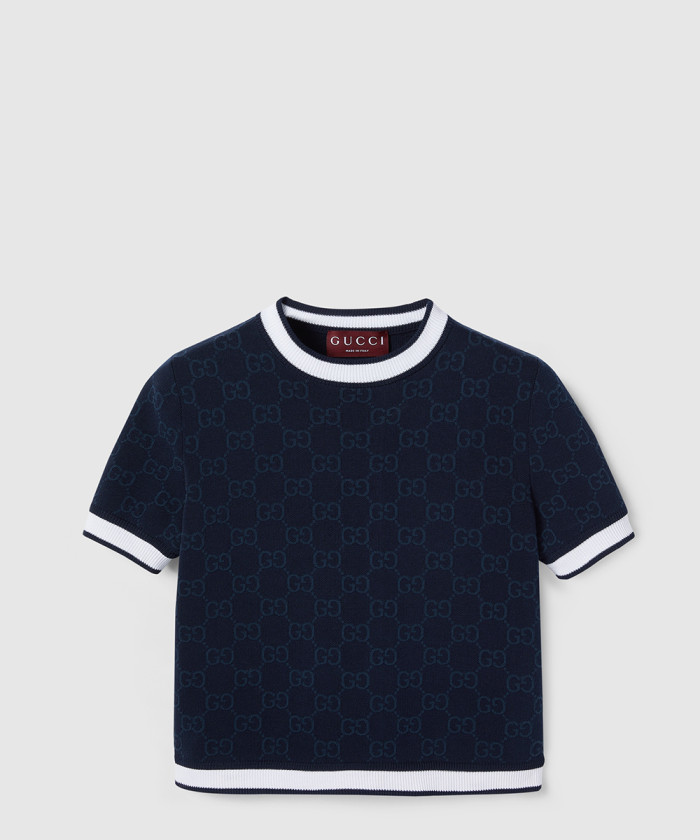 구찌 GG 파인 코튼 자카드 탑 ‎836303