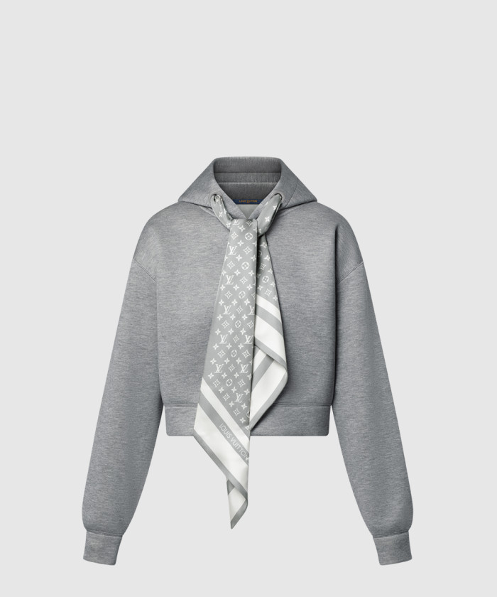 루이비통 크롭드 모노그램 스카프 후디 1AIR62